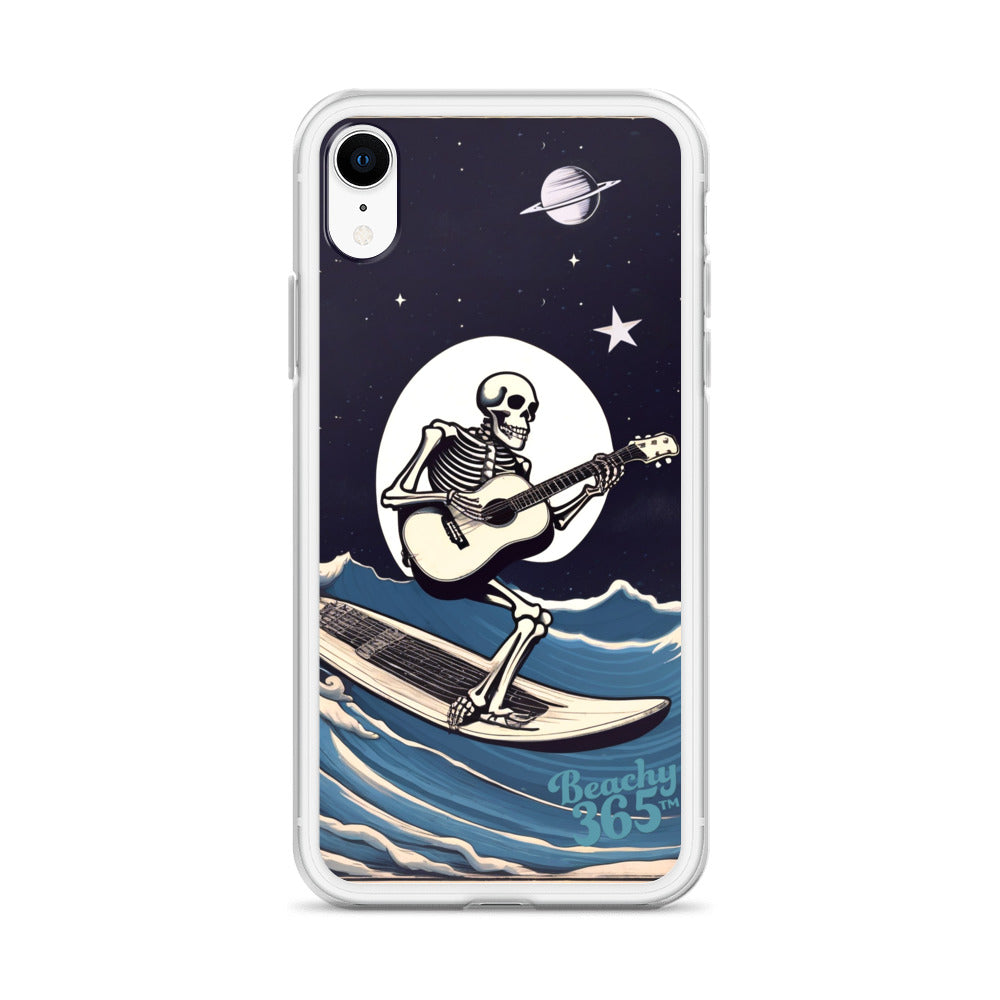 Skeleton Playing Guitar Surfing iPhone Case