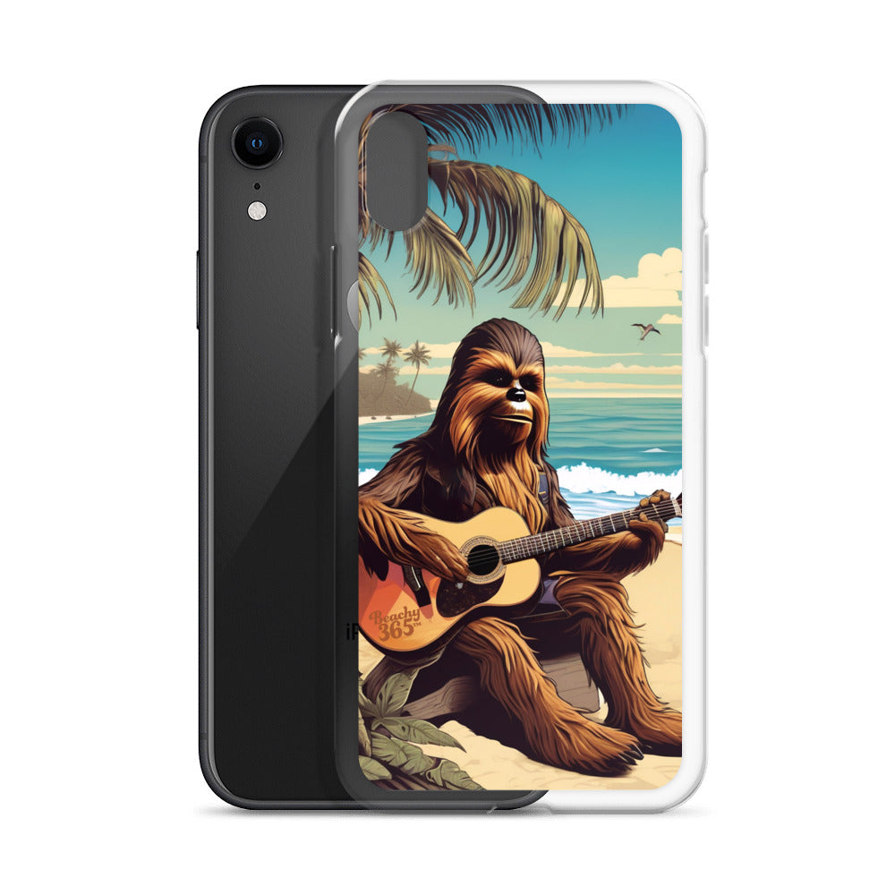 Bigfoot Playing Guitar on the Beach iPhone Case