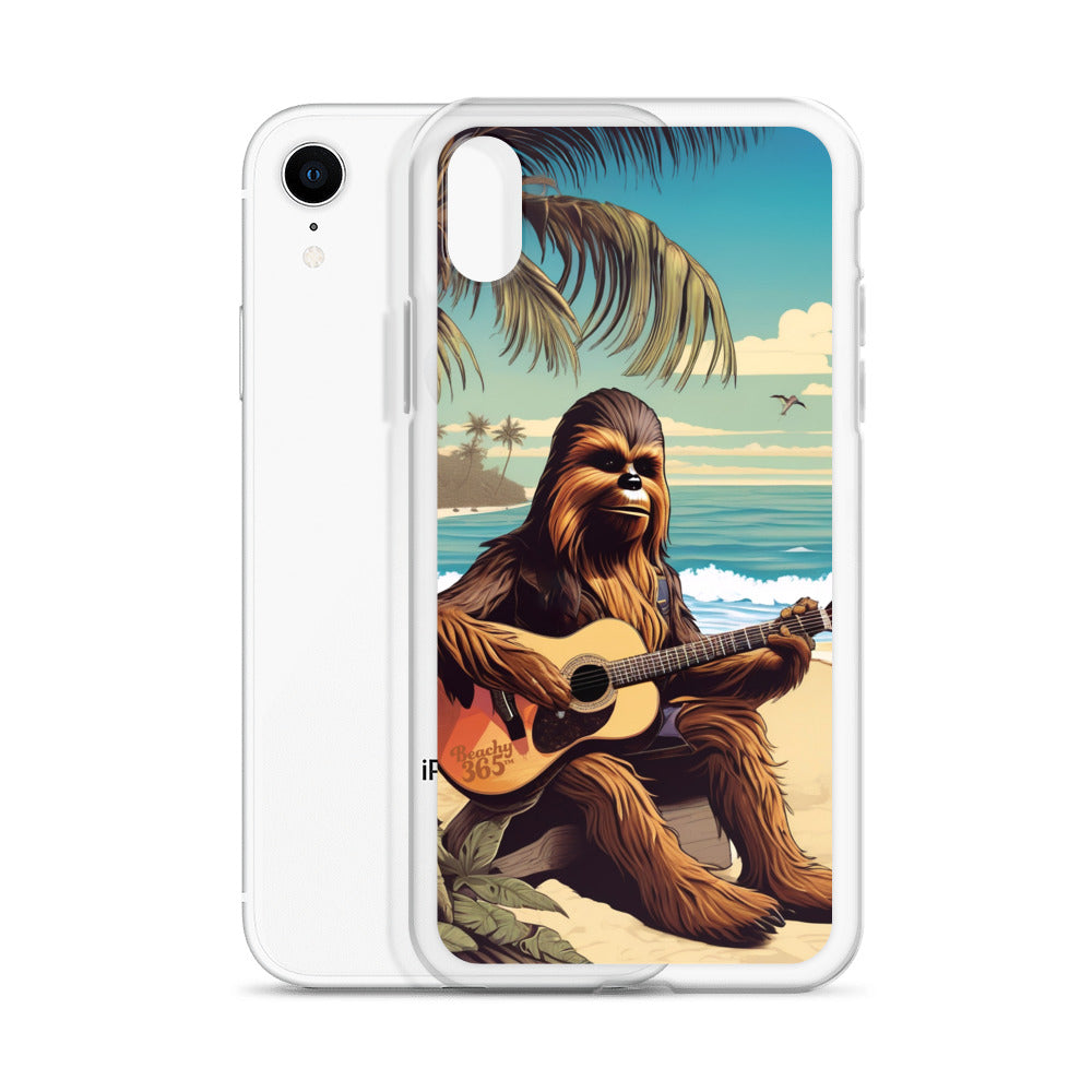 Bigfoot Playing Guitar on the Beach iPhone Case
