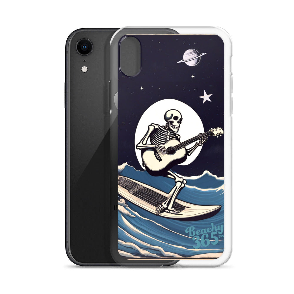 Skeleton Playing Guitar Surfing iPhone Case
