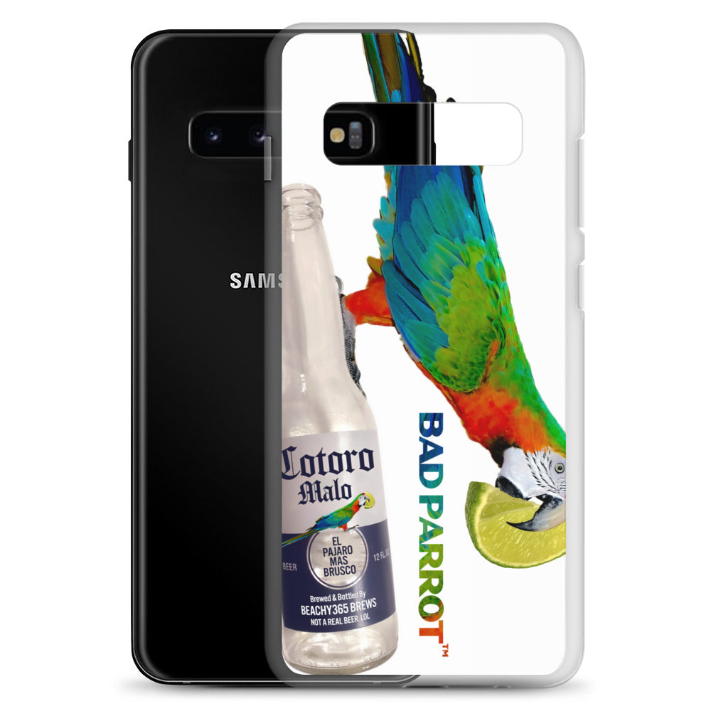 Bad Parrot with Beer and Lime Extreme-Close-Up Samsung Phone Case