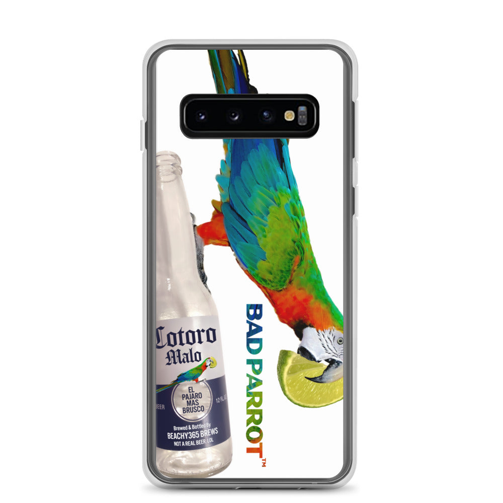 Bad Parrot with Beer and Lime Extreme-Close-Up Samsung Phone Case