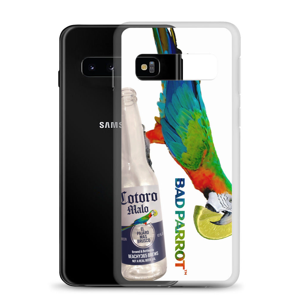 Bad Parrot with Beer and Lime Extreme-Close-Up Samsung Phone Case