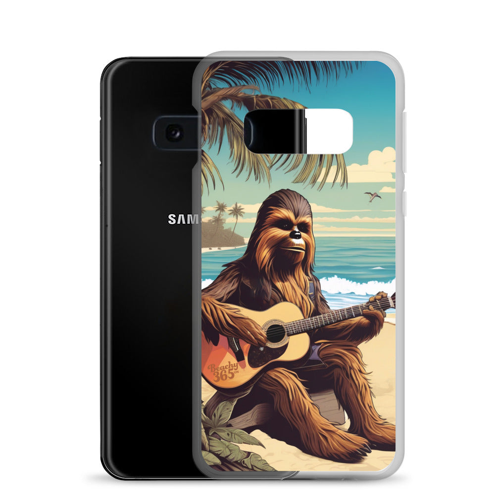 Bigfoot Playing Guitar on the Beach Samsung Phone Case