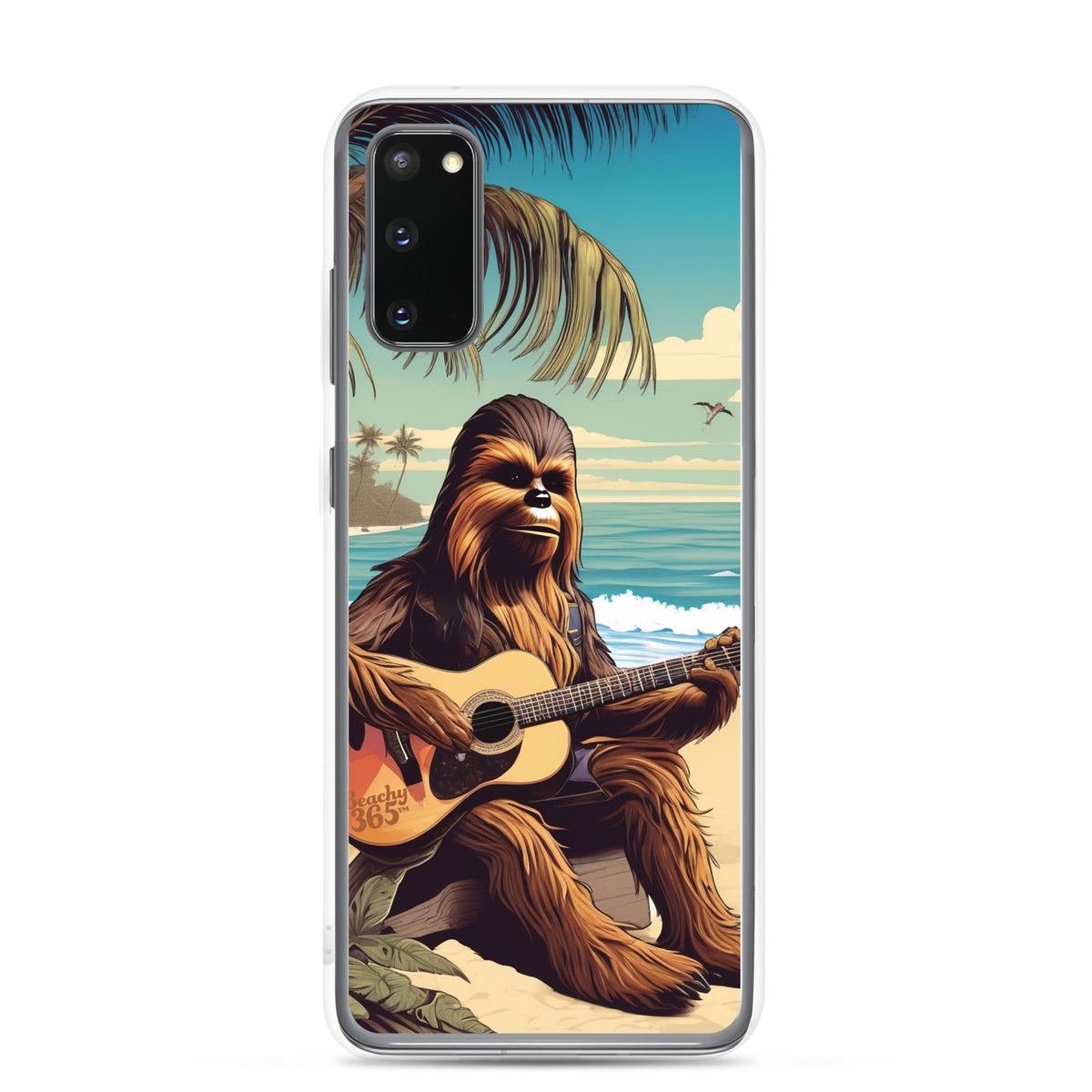 Bigfoot Playing Guitar on the Beach Samsung Phone Case