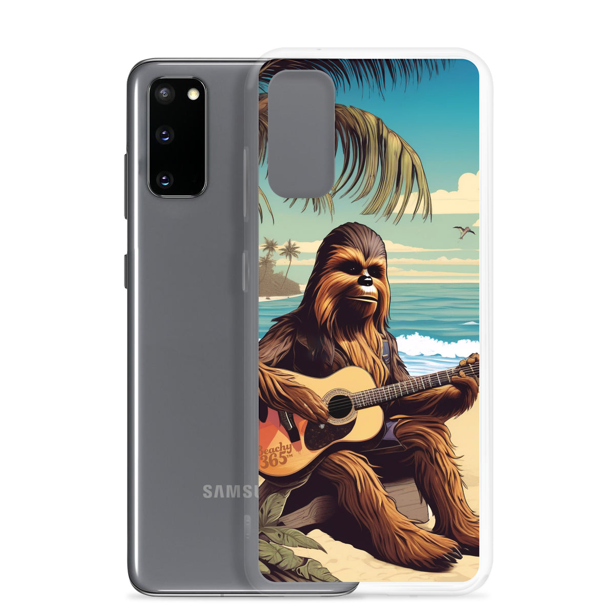 Bigfoot Playing Guitar on the Beach Samsung Phone Case