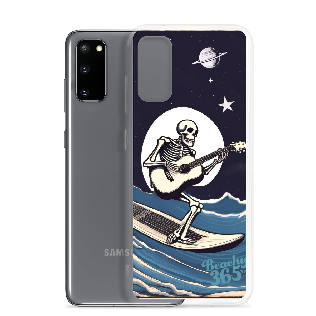Skeleton Playing Guitar Surfing Samsung Phone Case