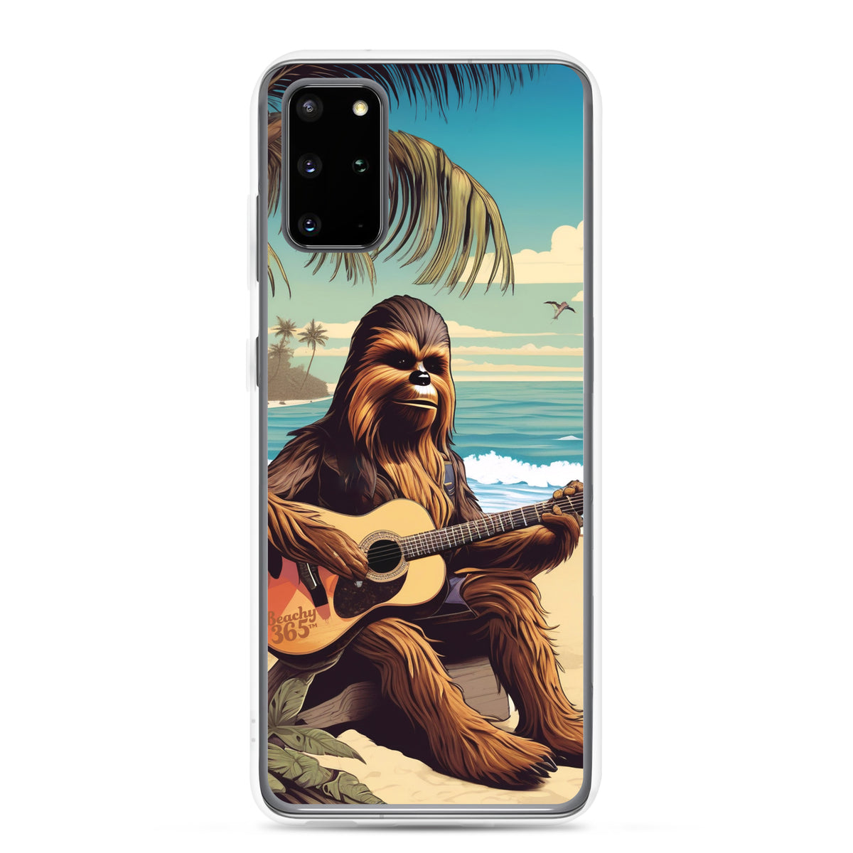 Bigfoot Playing Guitar on the Beach Samsung Phone Case