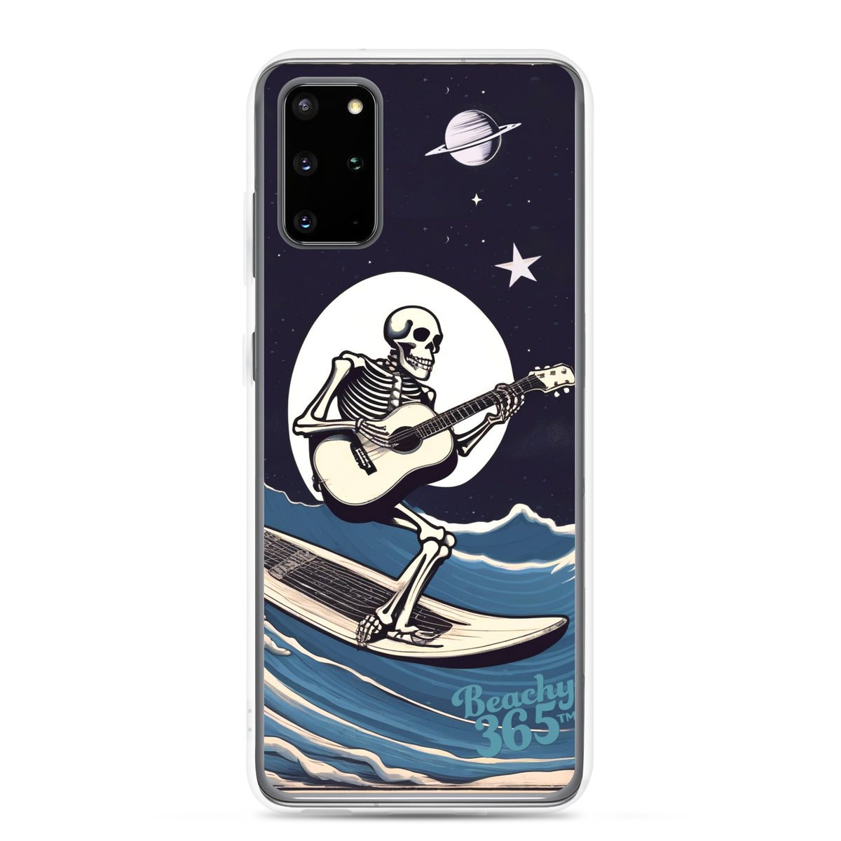 Skeleton Playing Guitar Surfing Samsung Phone Case