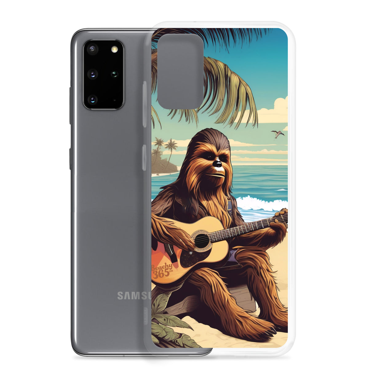 Bigfoot Playing Guitar on the Beach Samsung Phone Case