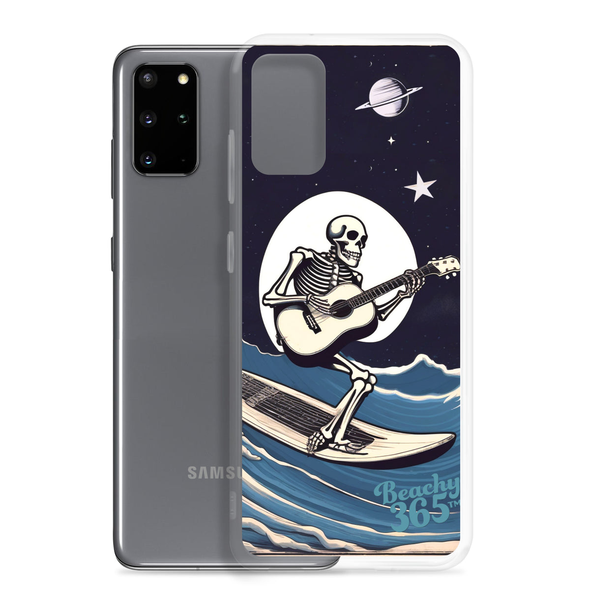 Skeleton Playing Guitar Surfing Samsung Phone Case