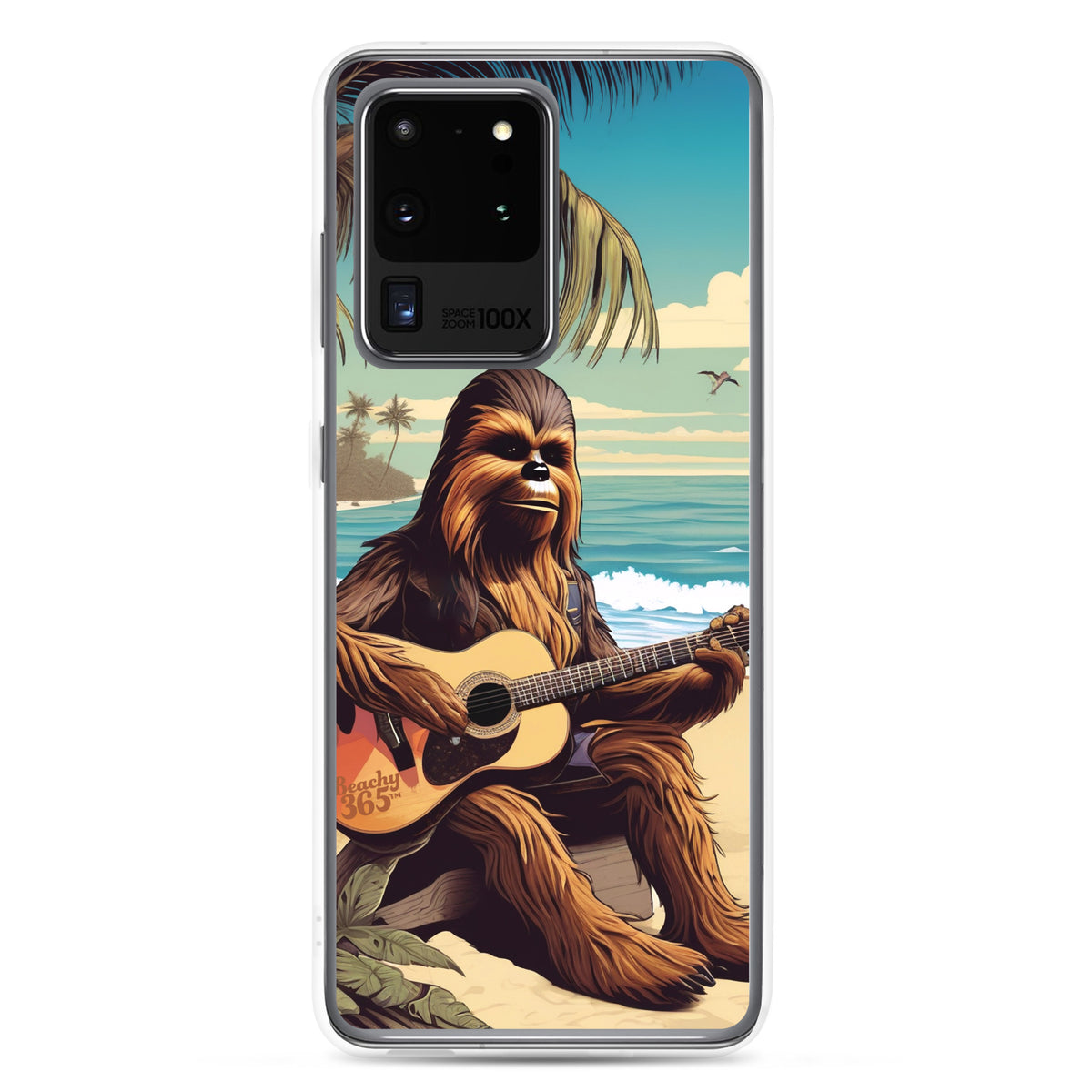 Bigfoot Playing Guitar on the Beach Samsung Phone Case