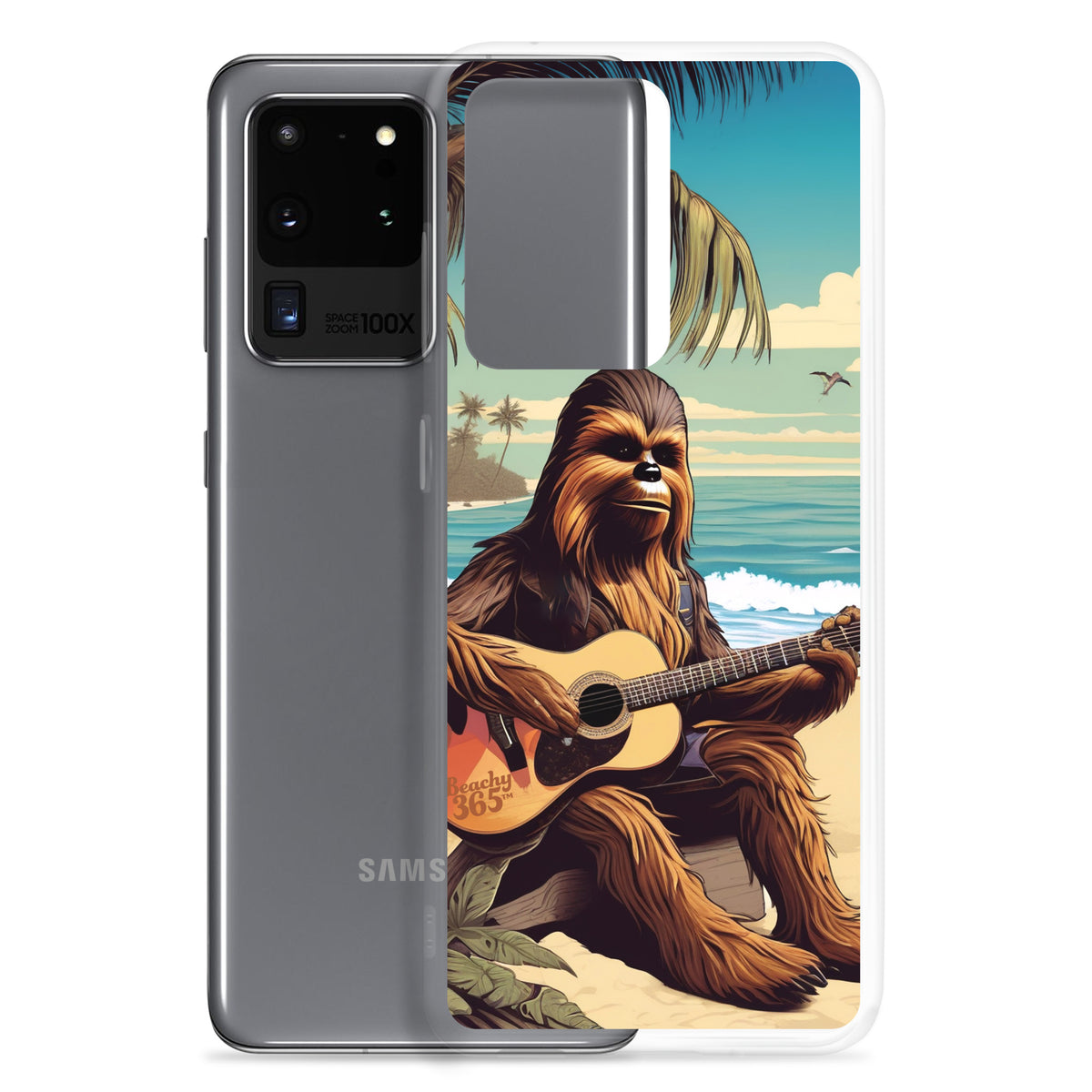 Bigfoot Playing Guitar on the Beach Samsung Phone Case