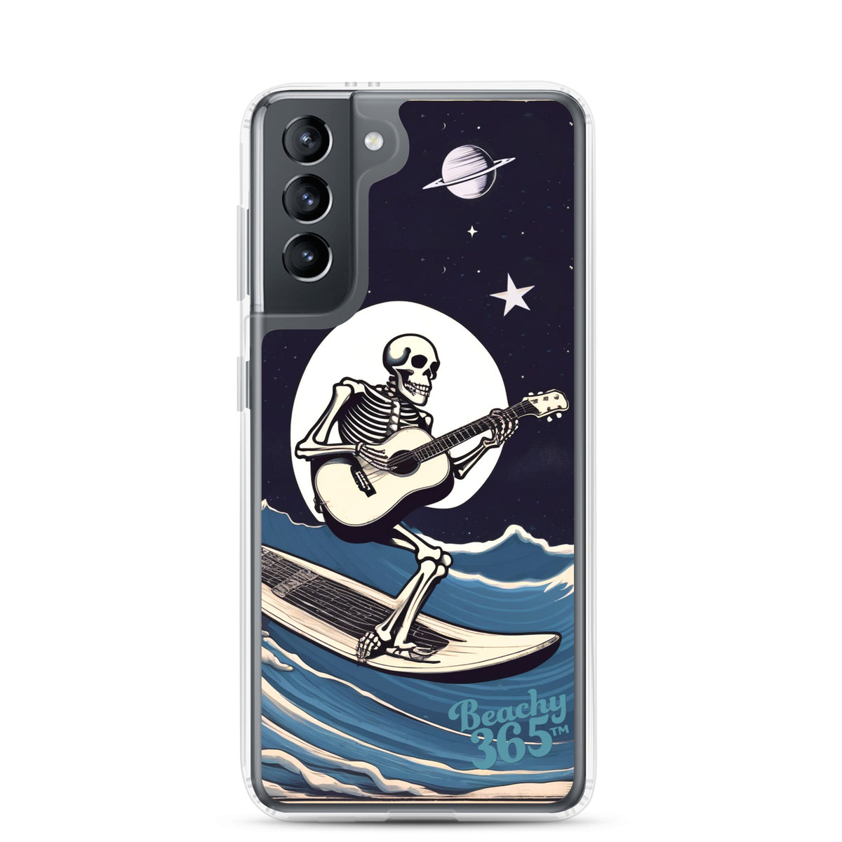 Skeleton Playing Guitar Surfing Samsung Phone Case