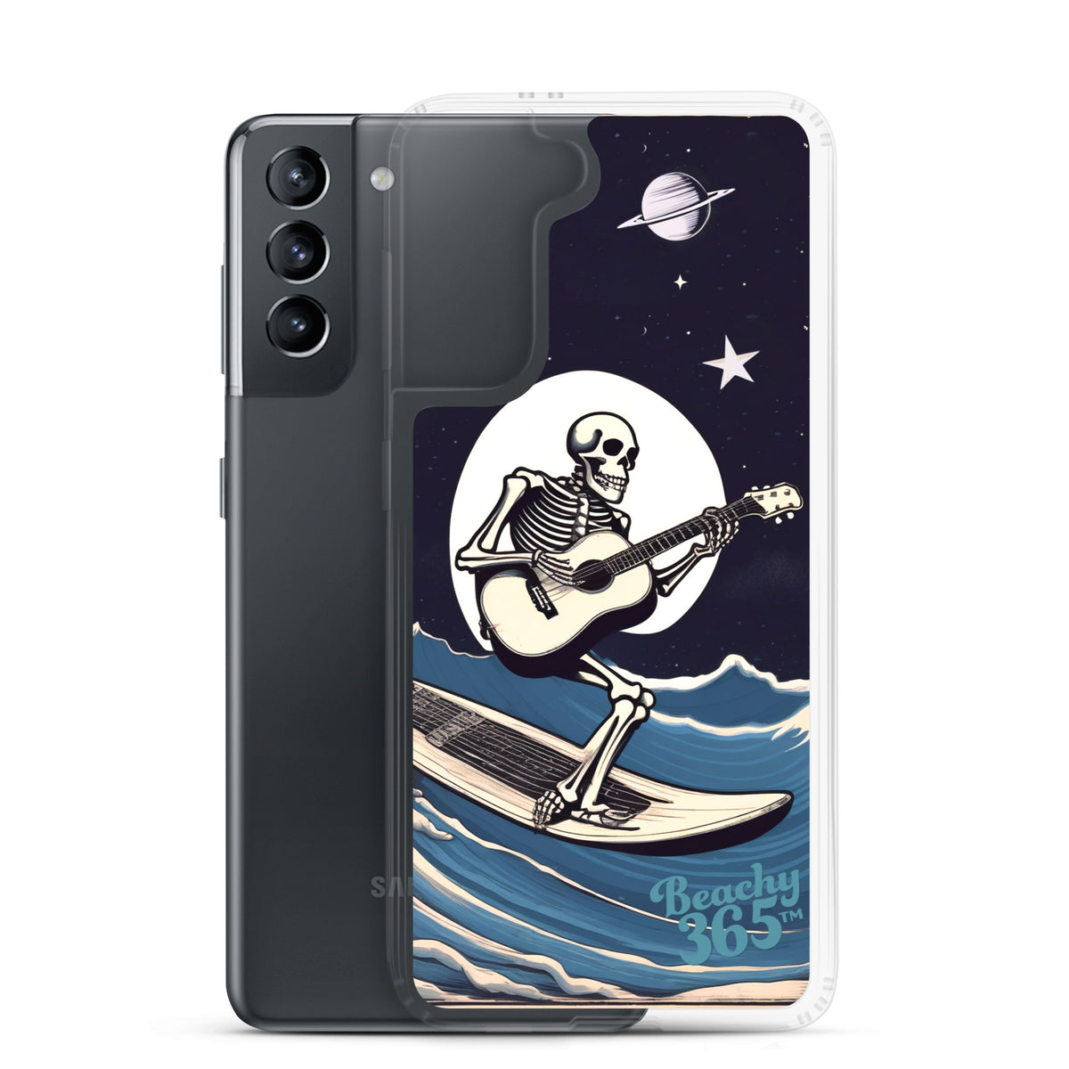 Skeleton Playing Guitar Surfing Samsung Phone Case