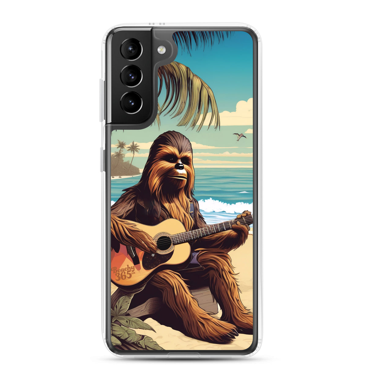 Bigfoot Playing Guitar on the Beach Samsung Phone Case
