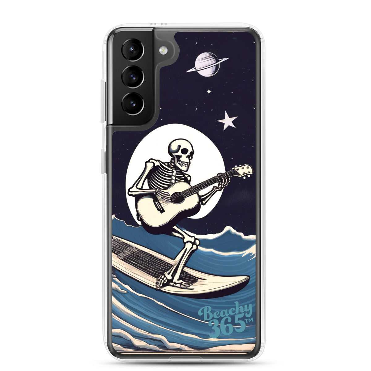 Skeleton Playing Guitar Surfing Samsung Phone Case