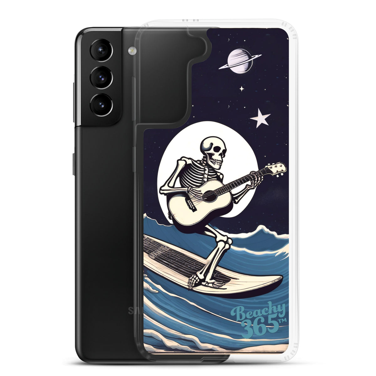 Skeleton Playing Guitar Surfing Samsung Phone Case