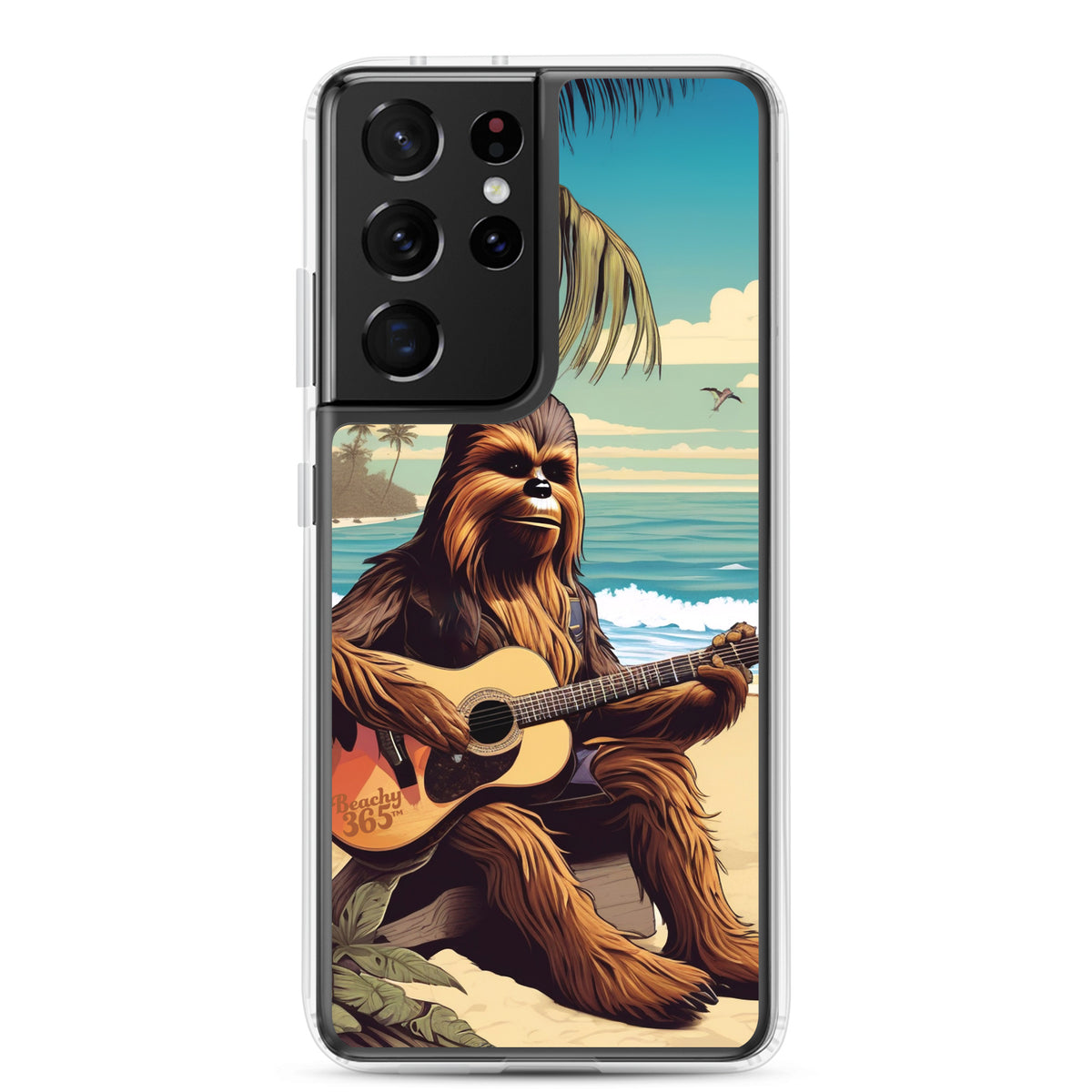 Bigfoot Playing Guitar on the Beach Samsung Phone Case