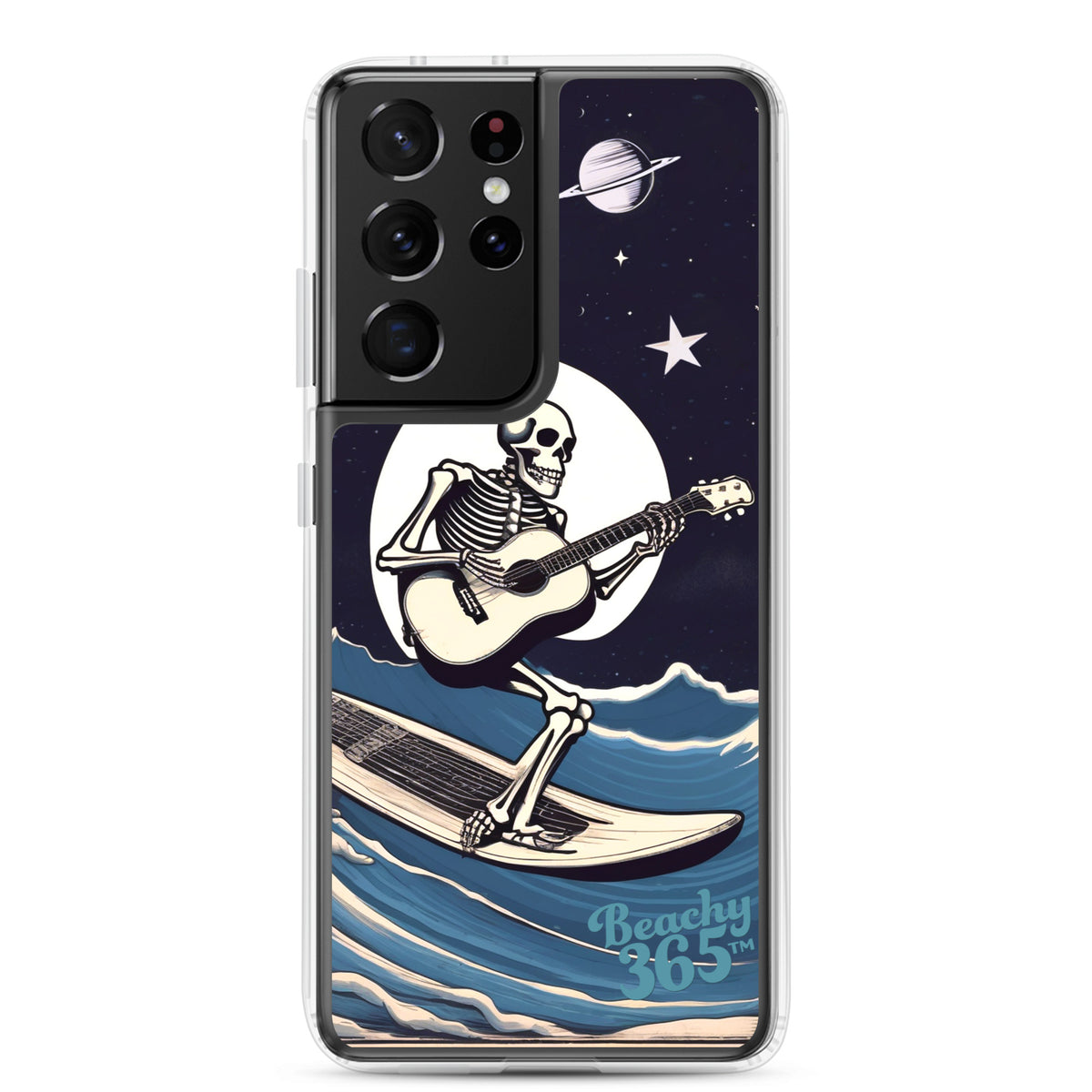 Skeleton Playing Guitar Surfing Samsung Phone Case