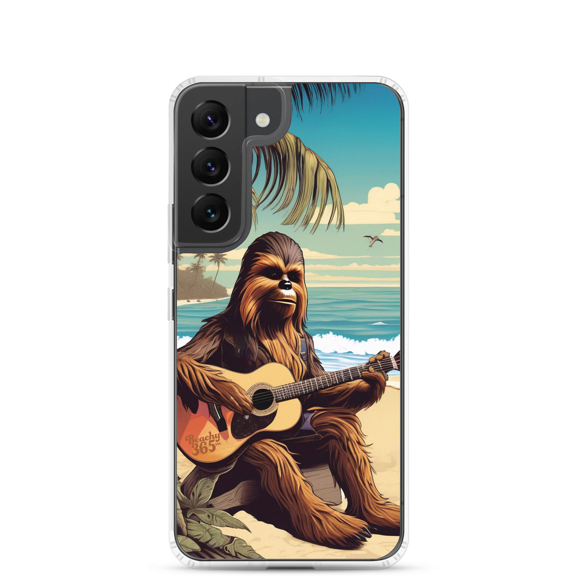Bigfoot Playing Guitar on the Beach Samsung Phone Case