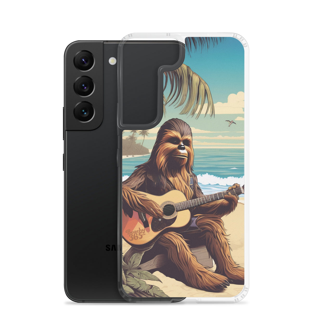 Bigfoot Playing Guitar on the Beach Samsung Phone Case
