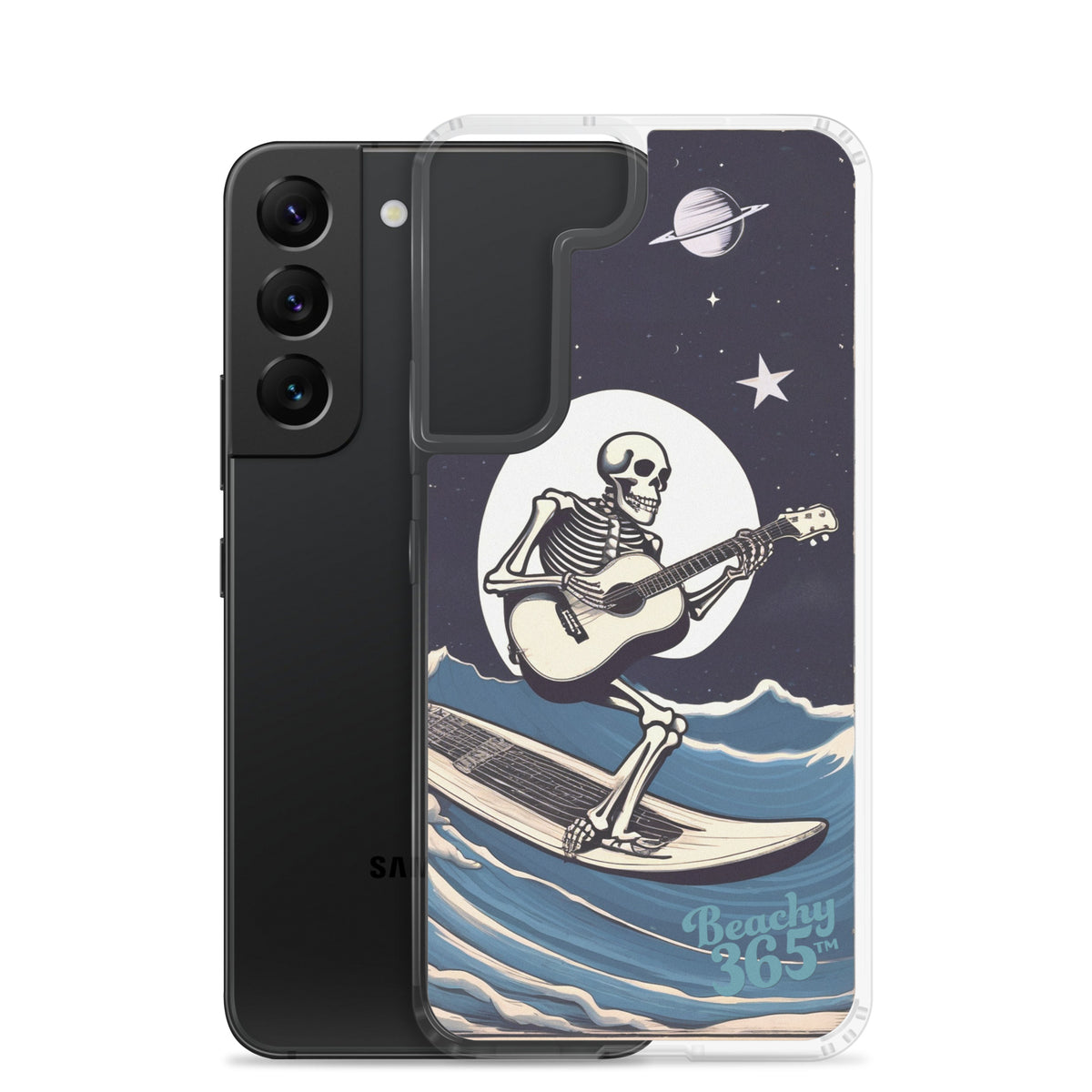 Skeleton Playing Guitar Surfing Samsung Phone Case