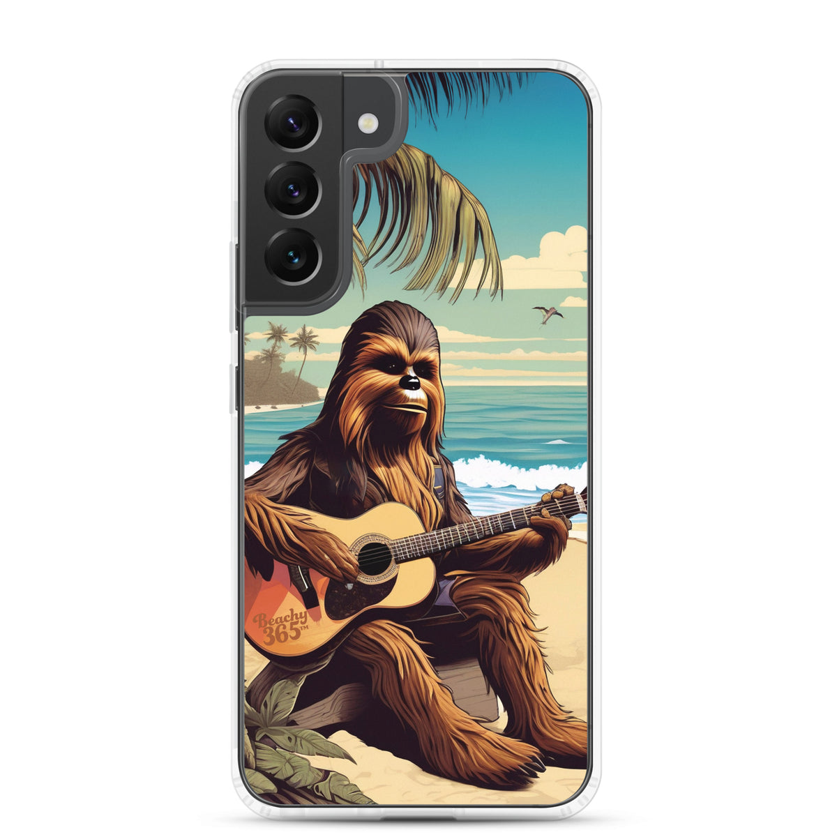 Bigfoot Playing Guitar on the Beach Samsung Phone Case