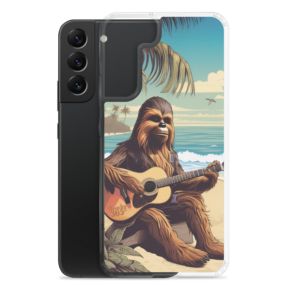 Bigfoot Playing Guitar on the Beach Samsung Phone Case