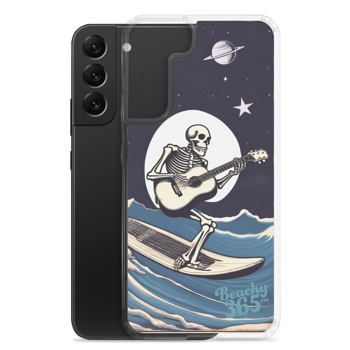 Skeleton Playing Guitar Surfing Samsung Phone Case