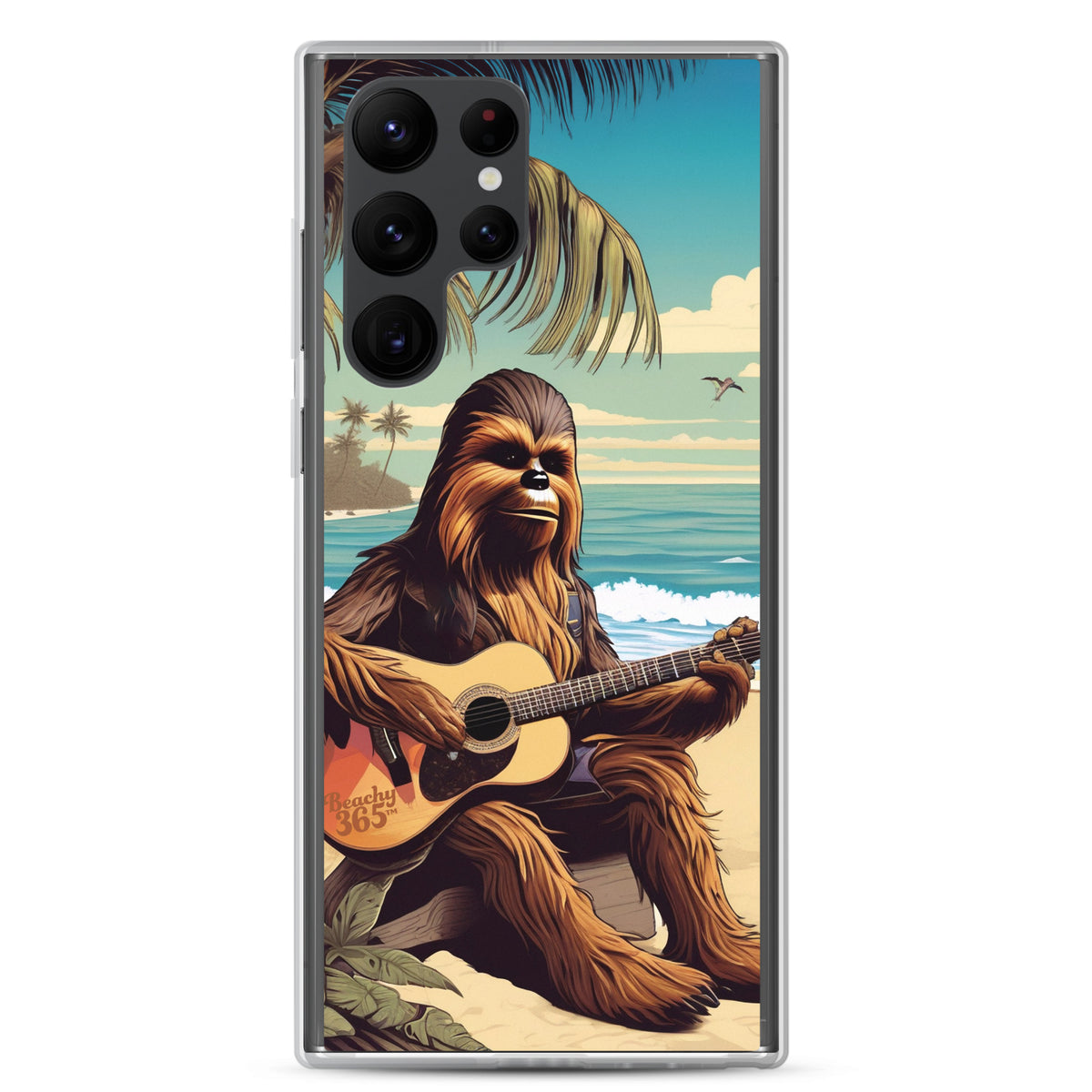 Bigfoot Playing Guitar on the Beach Samsung Phone Case