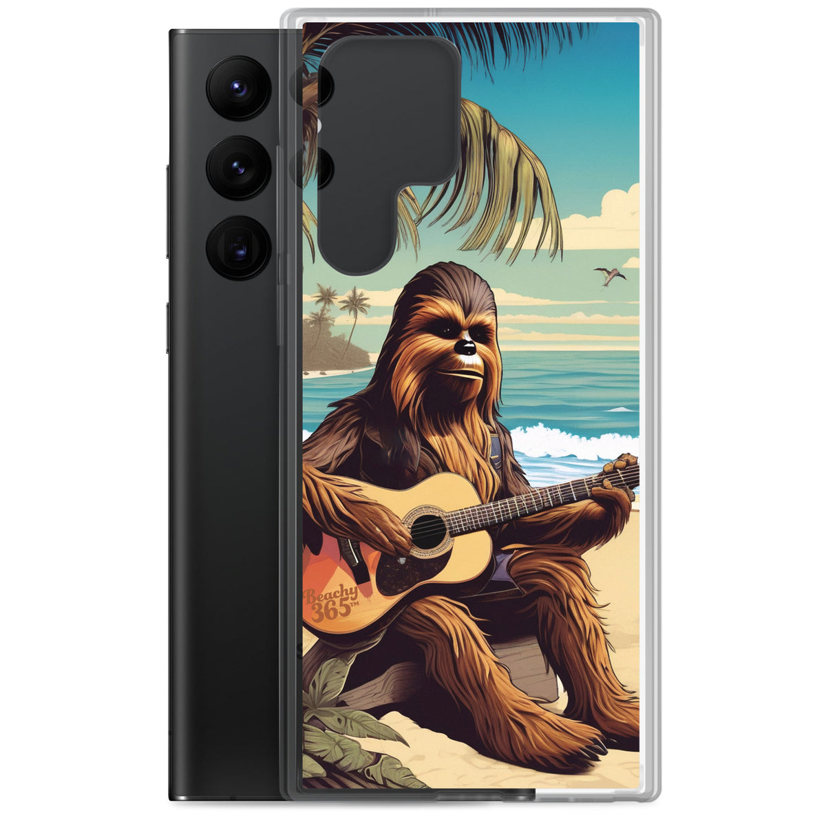 Bigfoot Playing Guitar on the Beach Samsung Phone Case