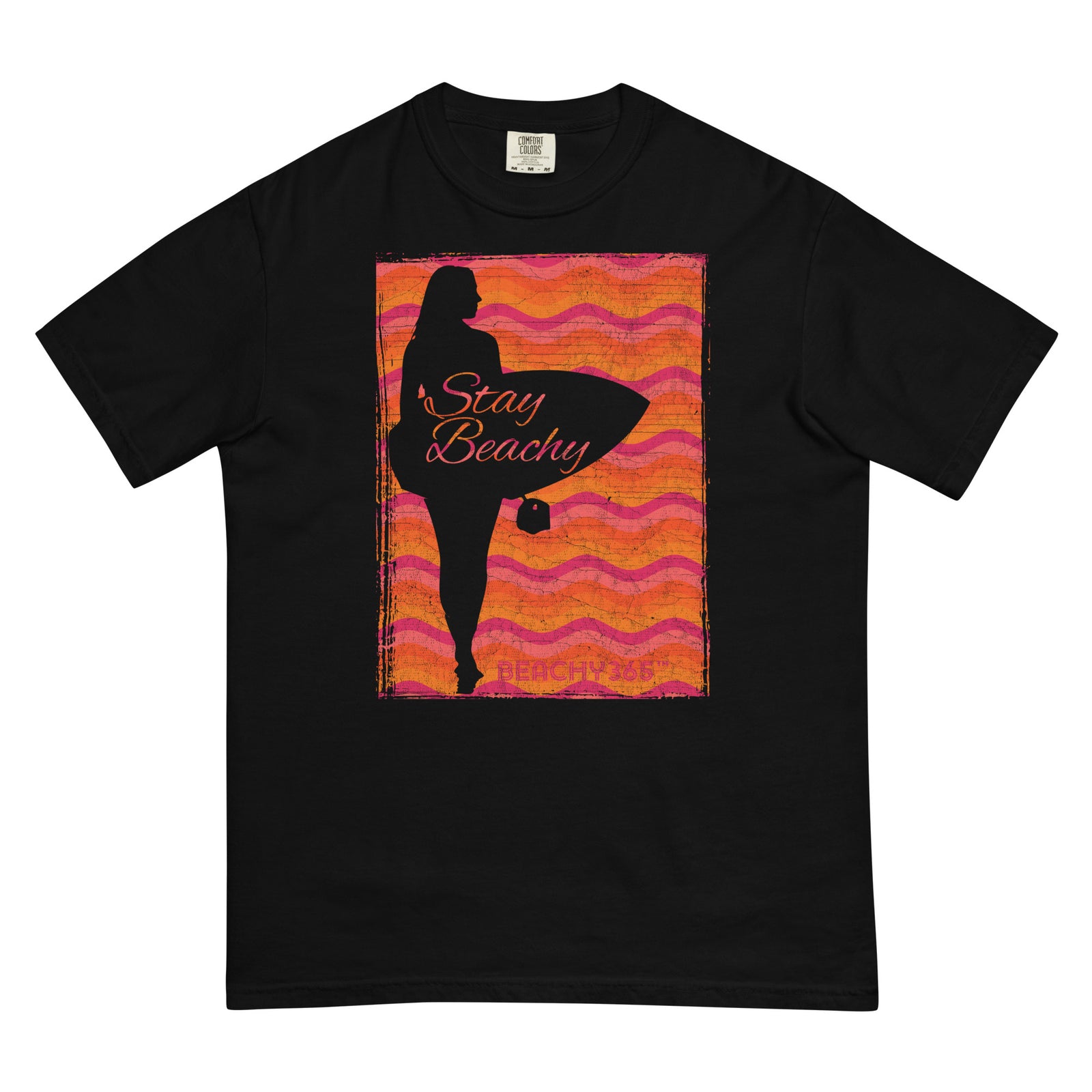 Tropical Sunset Surfer Girl Comfort Colors Tee