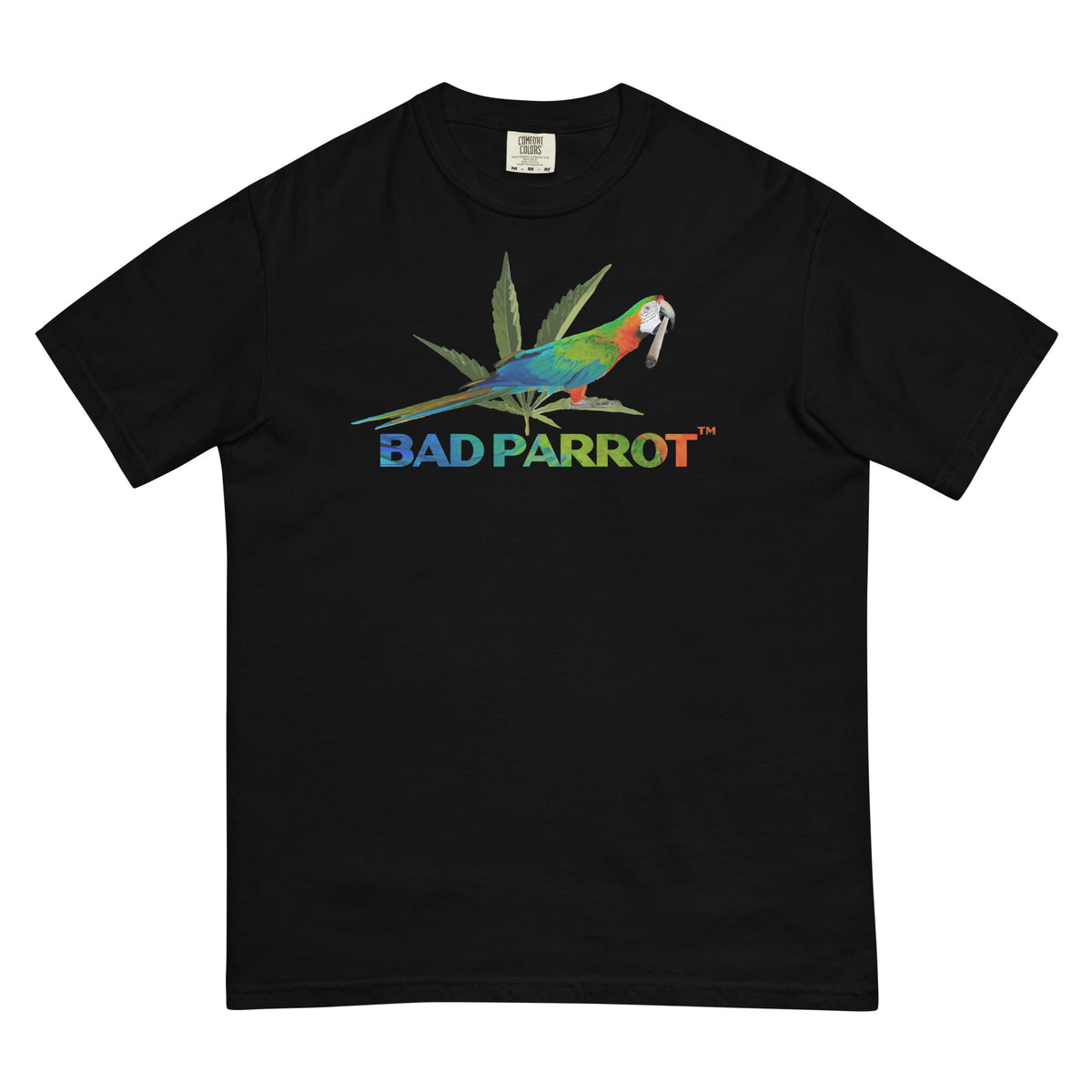 Bad Parrot Cannabis Logo Comfort Colors Tee