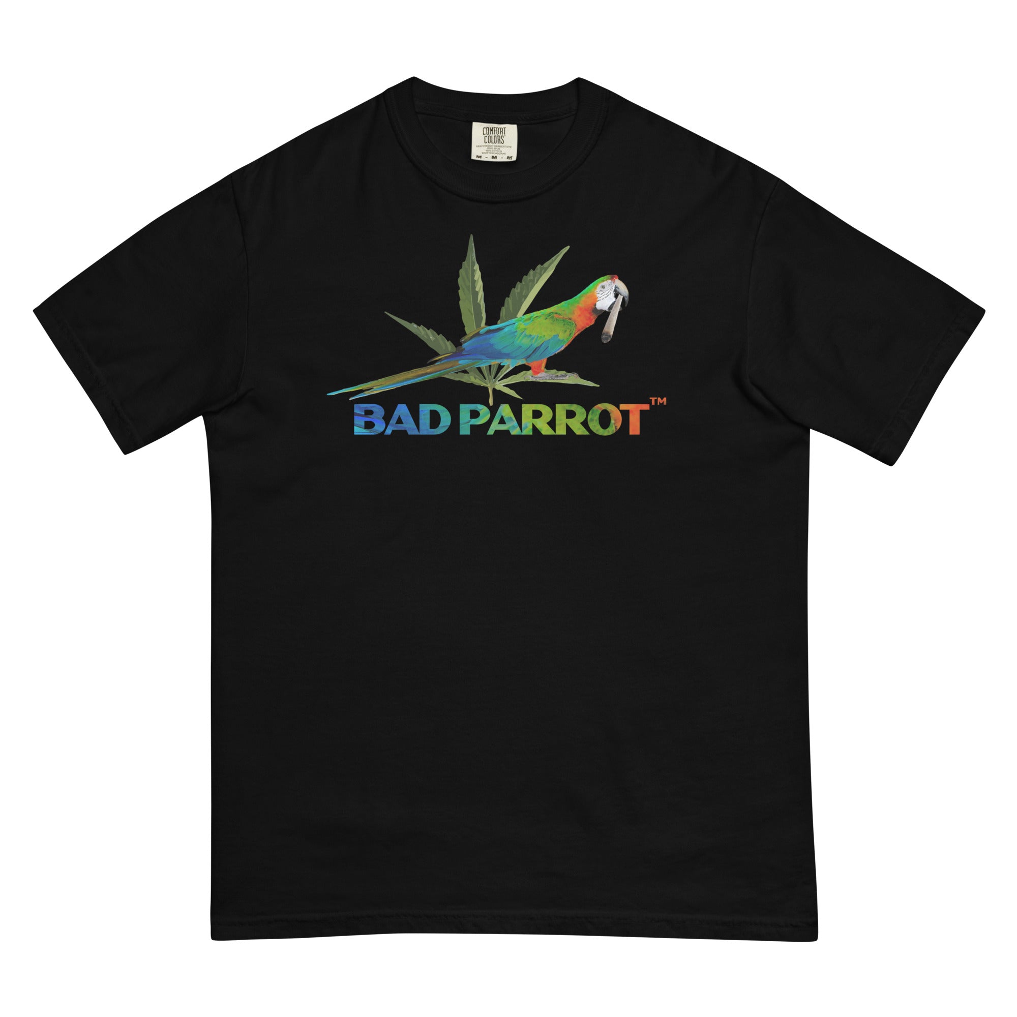 Bad Parrot Cannabis Logo Garment-Dyed Heavyweight Tee