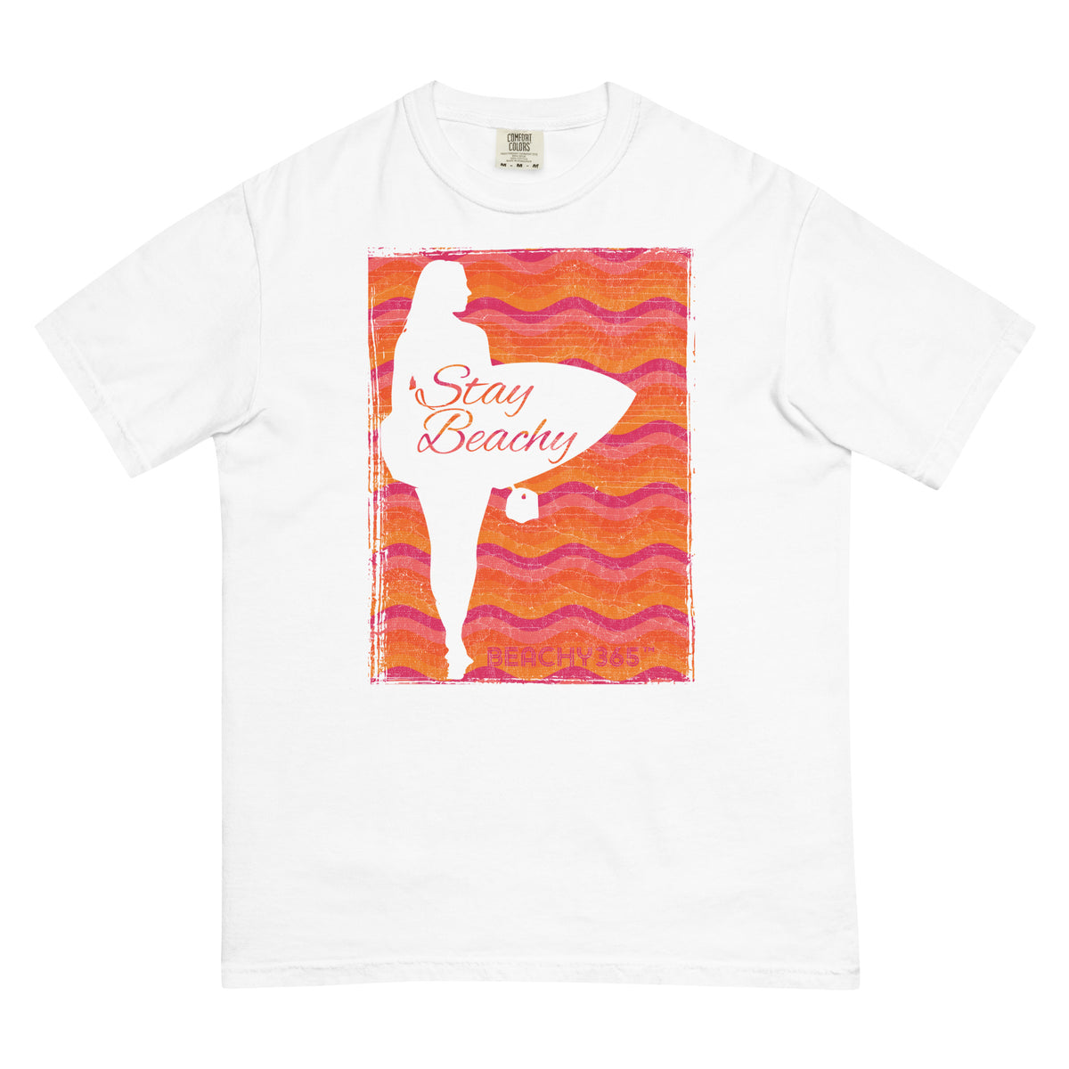 Tropical Sunset Surfer Girl Comfort Colors Tee