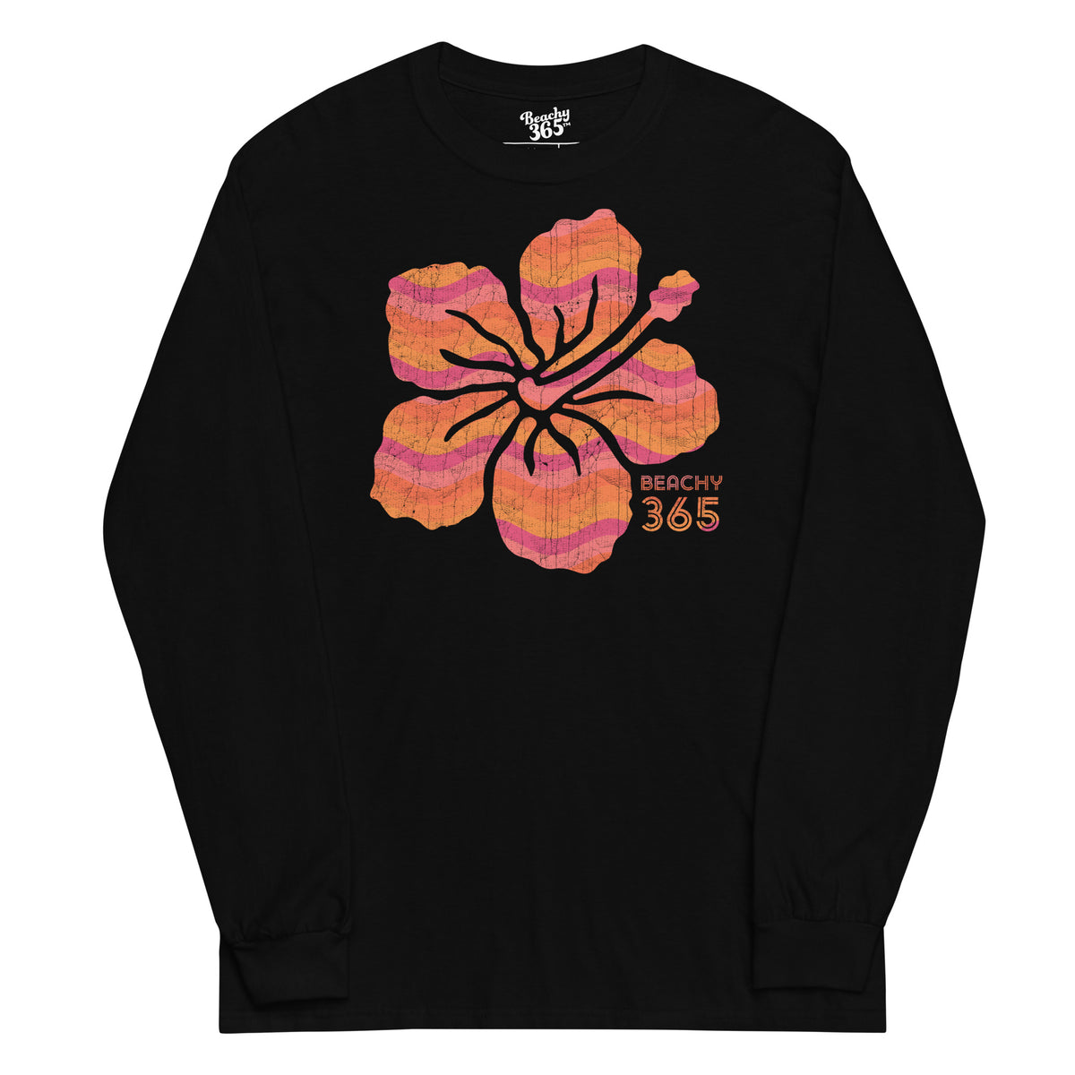 Tropical Sunset Flower Long Sleeve Tee