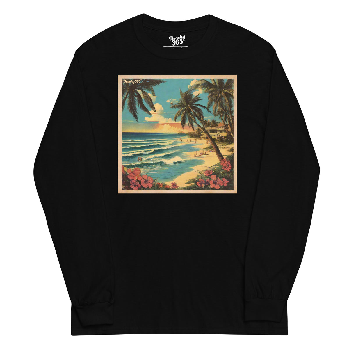 Postcard Tropical Beach Long Sleeve Tee