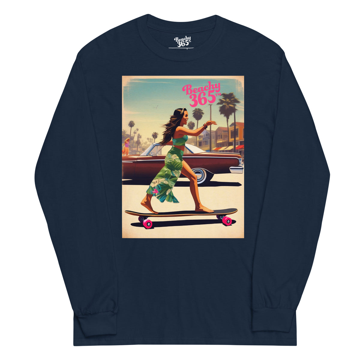 Skate Like an Egyptian - Longboard Dancer Long Sleeve Tee