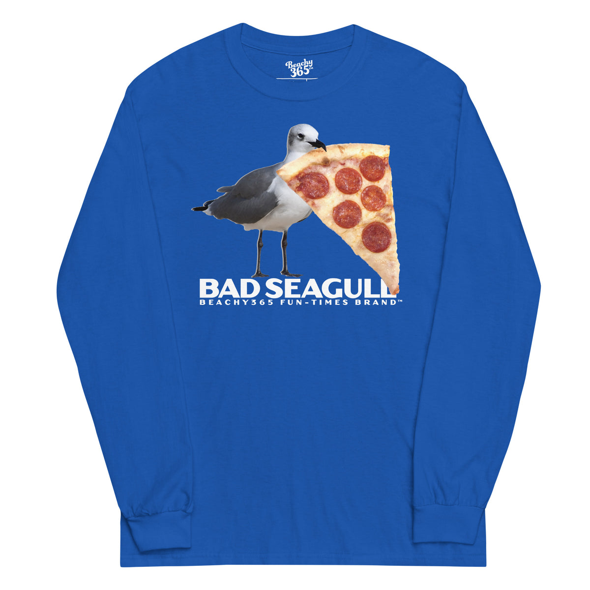 Bad Seagull Jumbo Pizza Long Sleeve Tee