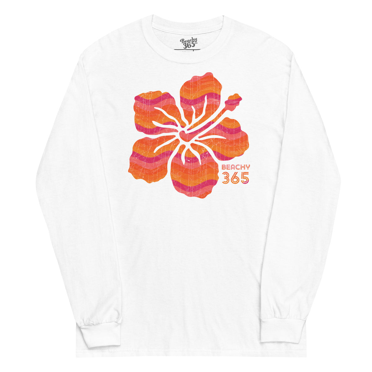 Tropical Sunset Flower Long Sleeve Tee