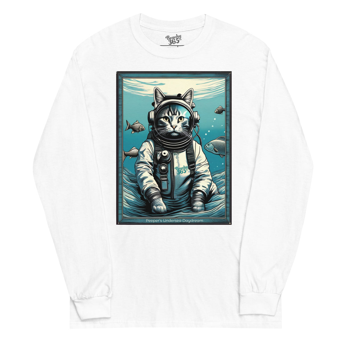 Peeper the Cat's Undersea Daydream Long Sleeve Tee