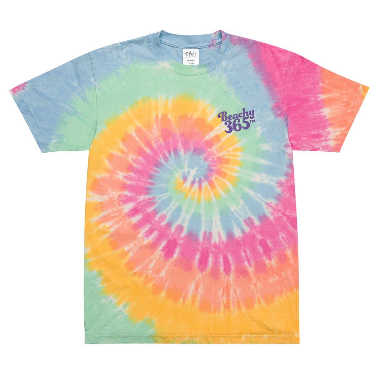 Oversized Sherbet Rainbow Tie-Dye Tee