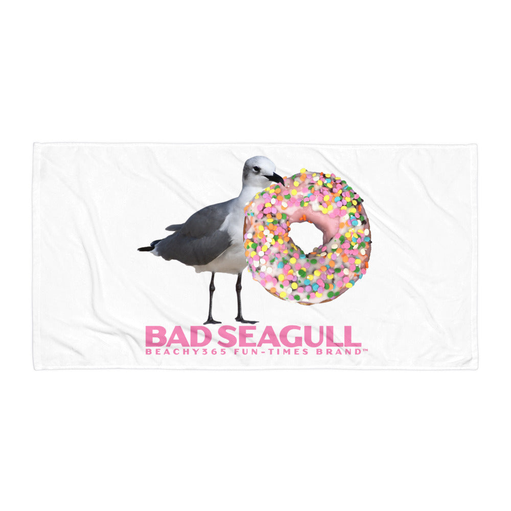 Bad Seagull Jumbo Doughnut Logo Towel
