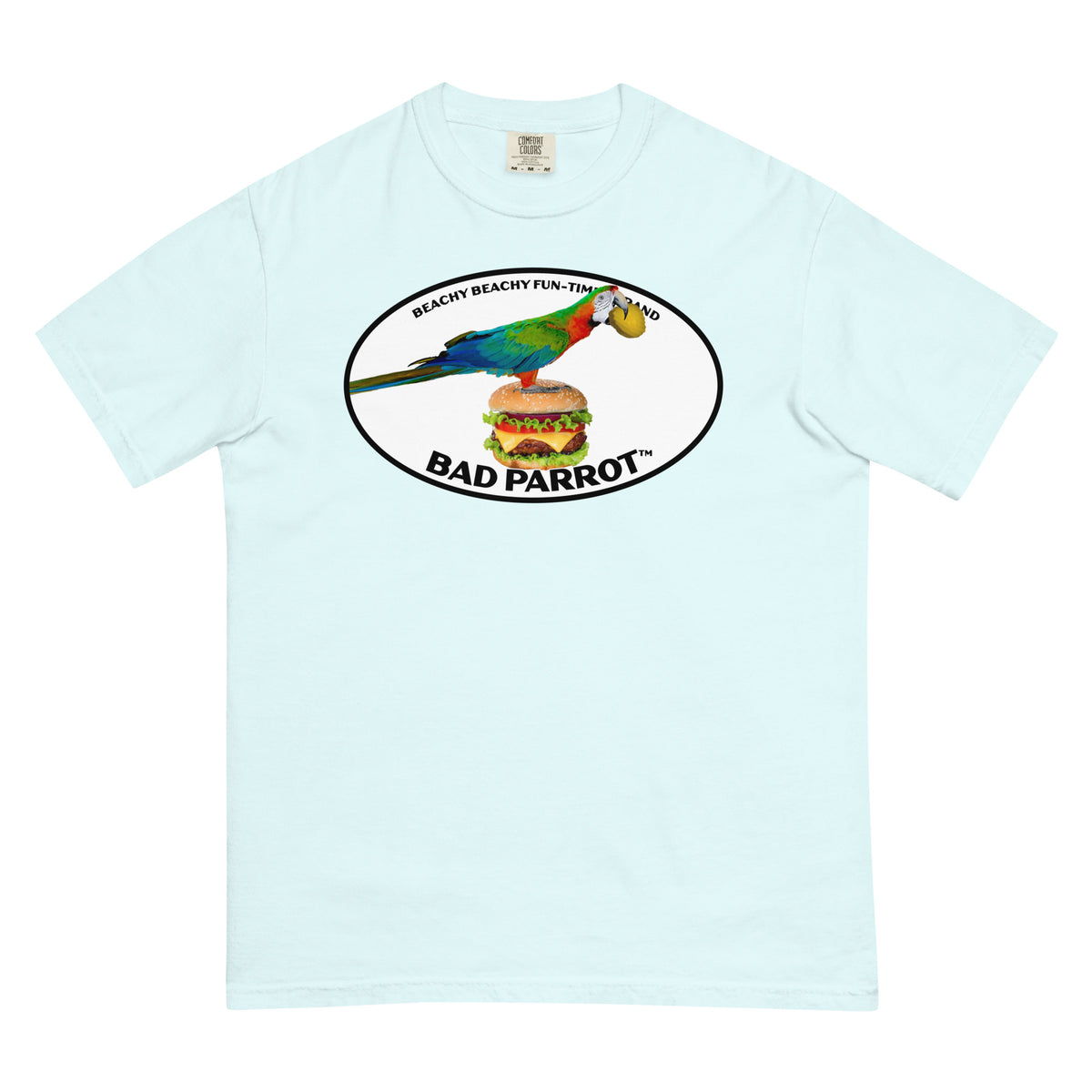 Bad Parrot with Cheeseburger Comfort Colors Tee