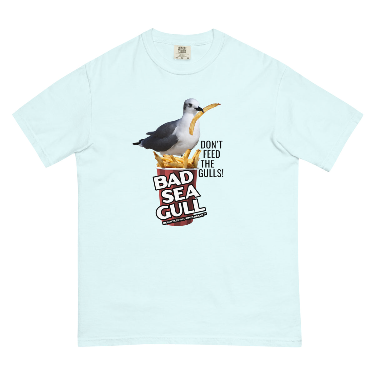 Bad Seagull Jumbo Fries Logo Comfort Colors Tee