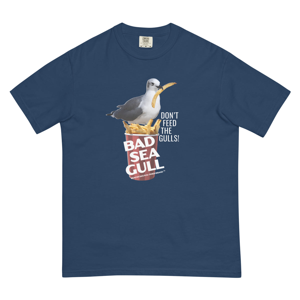 Bad Seagull Jumbo Fries Logo Comfort Colors Tee
