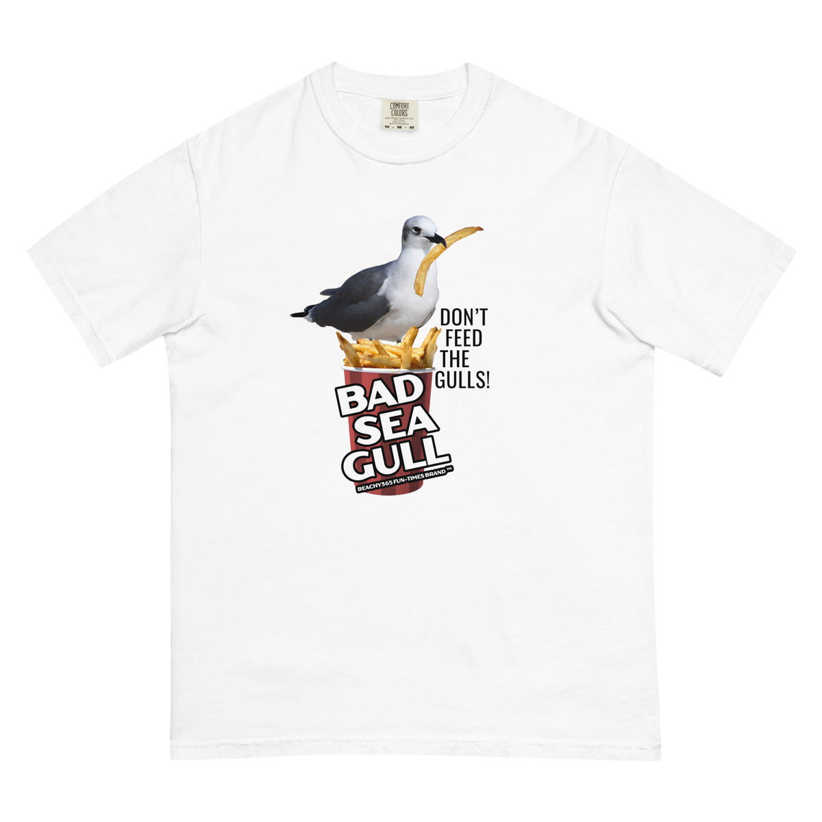 Bad Seagull Jumbo Fries Logo Comfort Colors Tee