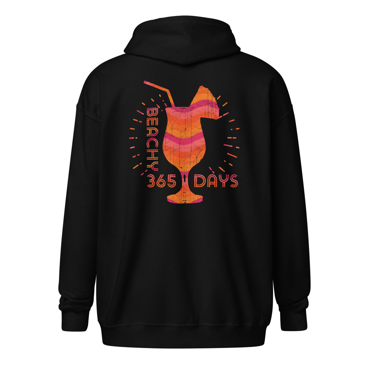 Tropical Sunset Drink Zip Hoodie