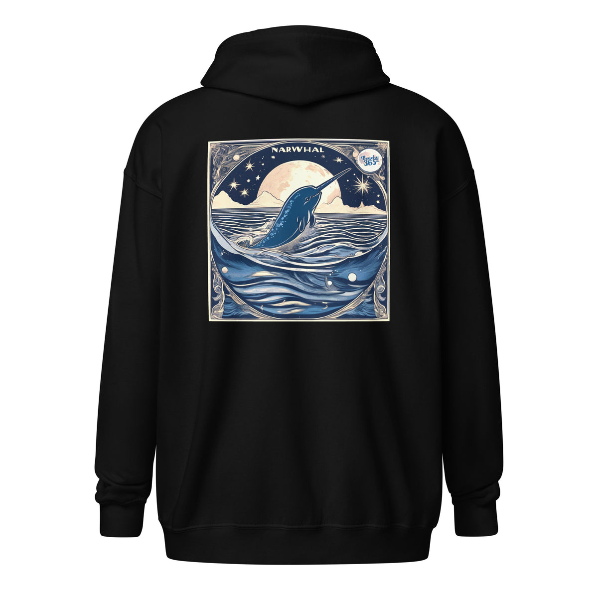 Happy Narwhal Zip Hoodie